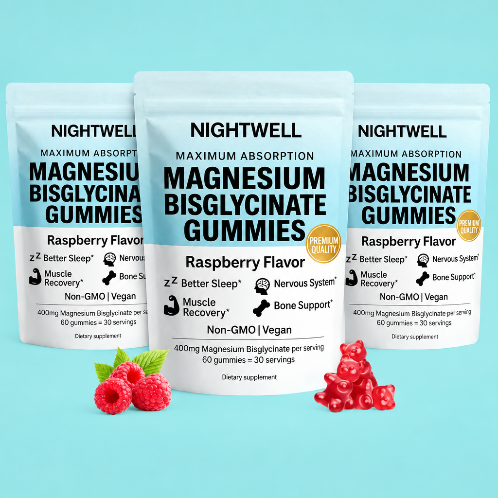 Three bags of Nightwell magnesium gummies